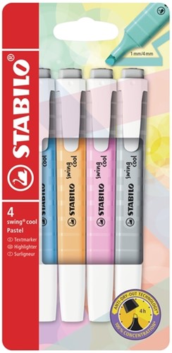 Markeerstift STABILO Swing cool 275/4 pastel ass 4 Stuk