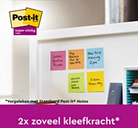 Memoblok Post-it 654 Super Sticky 76x76mm Soulful 6 Stuk-2