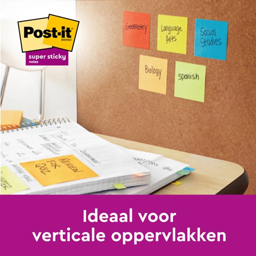 Memoblok Post-it 655 Super Sticky 76x127mm Playful 6 stuks-1