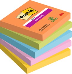 Memoblok Post-it 654 Super Sticky 76x76mm Boost 5 Stuk