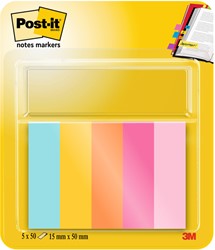 Markeerstrook Post-it 670 15x50mm Beachside 5 Stuk