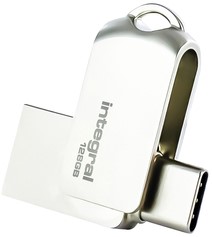 USB stick 3.0 Integral USB-360-C Dual USB-A 128GB 1 Stuk