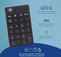 Toetsenbord R-Go Ergonomisch Numpad Break Wireless 1 Stuk-1