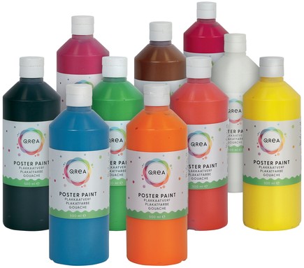 Plakkaatverf Qrea middengroen 500ml 500 Milliliter-3