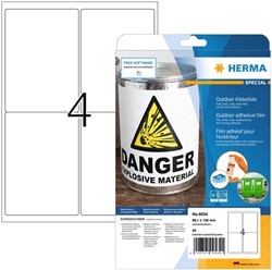Etiket HERMA 9534 A4 99.1x139mm weervast folie wt 10 Vel