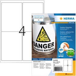 Etiket HERMA 9539 A4 99.1x139mm weervast folie wt 40 Vel