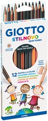 Kleurpotlood Giotto Stilnovo Skin Tones set à 12 kleuren