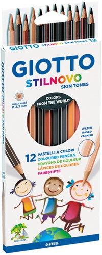 Kleurpotlood Giotto Stilnovo Skin Tones set à 12 kleuren