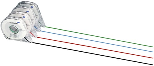 Planbord verdeeltape Legamaster 2.5mmx16m blauw 16 Meter-2