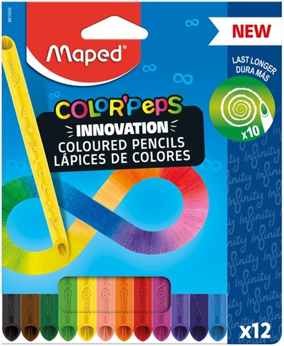 Kleurpotlood Maped ColorPeps Infinity 12 kleuren 12 Stuk