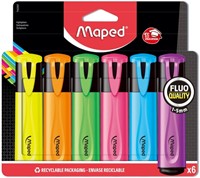 Markeerstift Maped set à 6 standaard kleuren 6 Stuk