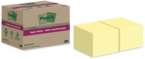Memoblok  Post-it Super Sticky 654 RSS12CY recy gl 12 Stuk