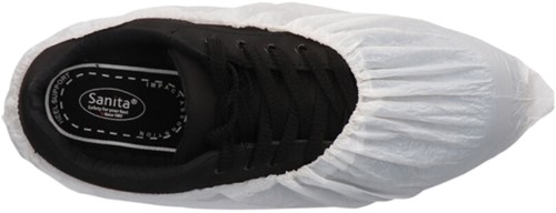 Schoenovertrek CMT 70mu geruwd maat 36-46 CPE wit 50 Stuk-2