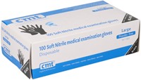 Handschoen CMT L soft nitril zwart 100 Stuk