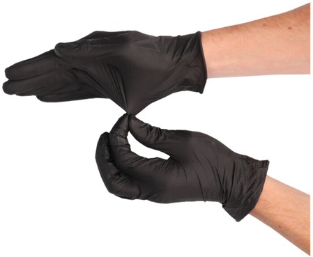 Handschoen CMT L soft nitril zwart 100 stuks-2