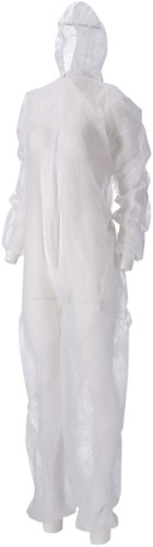 Overall CMT M non-woven ritssluiting PP wit 50 Stuk-2
