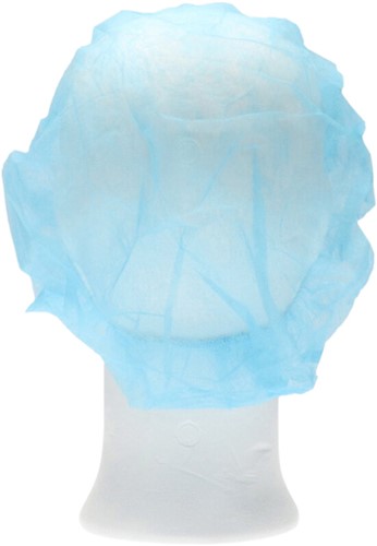 Haarnet CMT bouffant non-woven L 53cm PP blauw 100 Stuk-2
