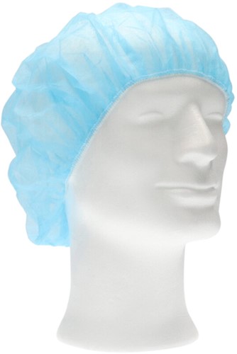 Haarnet CMT bouffant non-woven L 53cm PP blauw 100 Stuk-3