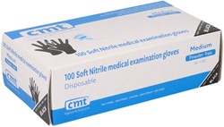Handschoen CMT M soft nitril zwart 100 Stuk