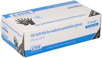 Handschoen CMT XL soft nitril zwart 100 Stuk