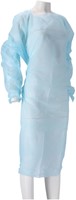 Schort CMT 115x105cm 30mu geruwd lange mouw CPE blauw 20 stuks-3