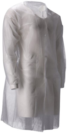 Bezoekersjas CMT M non-woven drukknopen 104cm wt 100 Stuk-2