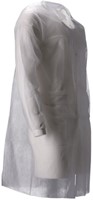 Bezoekersjas CMT M non-woven drukknopen 104cm lang PP wit 100 stuks-3