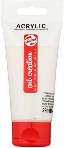 Acrylverf TAC 290 titaanbuff donker tube 75ml 75 Milliliter