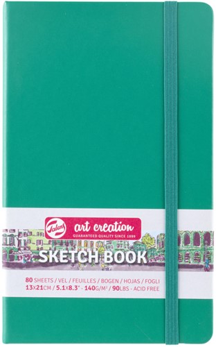 Schetsboek Talens Art Creation 80 vel 140gr 130x210mm woudgroen