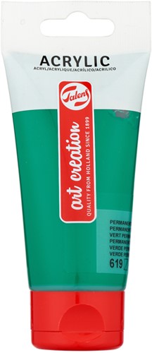 Acrylverf TAC 619 permanentgroen donker tube 75ml 75 Milliliter