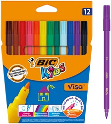 Kleurstift BicKids Visa F assorti 12 Stuk