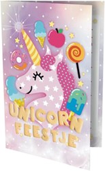 Uitnodigingen Eenhoorn 17.5x12.2cm 6 Stuk