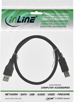 Kabel inLine USB 3.0 A-B 1.5m zwart 1 Stuk-2