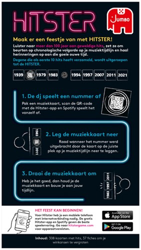 Kaartspel Hitster 16+ waar muziek in zit 1 Stuk-1