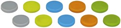 Magneet MAUL Neodymium rond siliconen 19.2x4mm 0,8kg 10 stuks