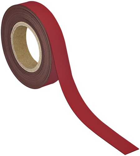Magneetband MAUL schrijfbaar 10mx30mmx1mm rood 1 Stuk