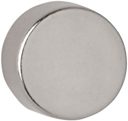 Magneet MAUL Neodymium rond 8x5mm 2.4kg 10 Stuk