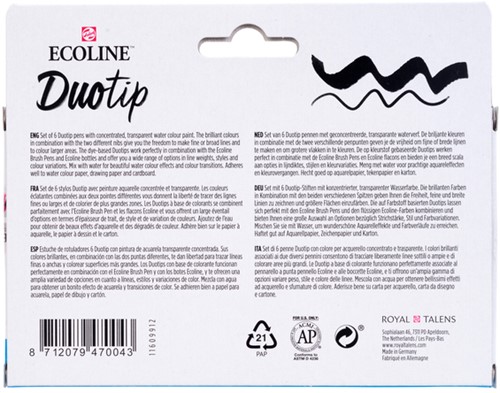 Duotip Talens Ecoline set 6 stuks botanisch 6 Stuk-1