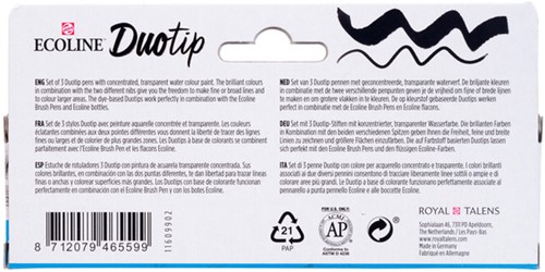 Duotip Talens Ecoline set 3 stuks zwart en grijs 3 Stuk-1