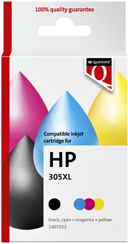 Inktcartridge Quantore Hp 305XL zwart+kleur 2 Stuk