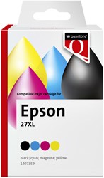 Inktcartridge Quantore Epson 27XL zwart+3kleur 4 Stuk