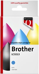 Inktcartridge Quantore Brother Lc3213 blauw 1 Stuk