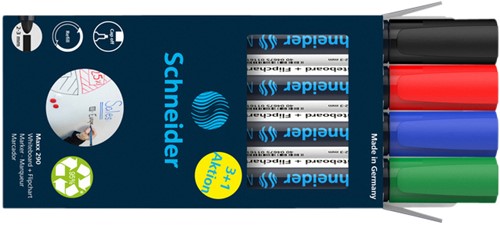 Whiteboardmarker Schneider Maxx 290 2-3mm 4st 4 Stuk