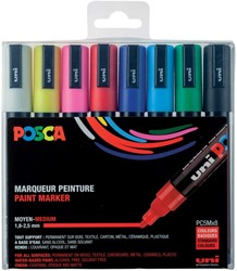 Paintmarker Uni POSCA PC5M M 8st assorti 8 Stuk