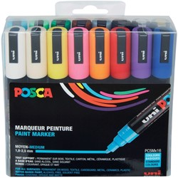 Paintmarker Uni POSCA PC5M M 16st assorti 16 Stuk