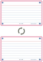 Flashcard Oxf 2.0 75x125mm 80vel 250gr lijn roze 80 Vel-3