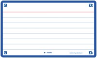 Flashcard Oxf 2.0 75x125mm 80vel 250gr lijn blauw 80 Vel