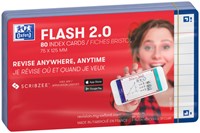 Flashcard Oxf 2.0 75x125mm 80vel 250gr lijn blauw 80 Vel-1