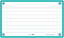 Flashcard Oxf 2.0 75x125mm 80vel 250gr lijn mint 80 Vel