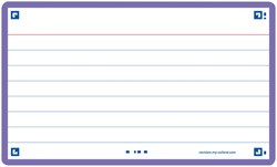 Flashcard Oxf 2.0 75x125mm 80vel 250gr lijn paars 80 Vel
